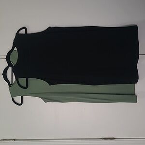 A New Day Black and Green Dresses Large (2 Pack)